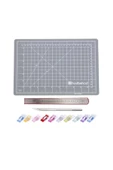 hodbehod A4 Gri Renk Çift Taraflı Hobi Kesim Matı Tablası Set - 1