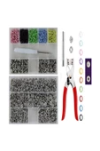 İşkur Makina 350 Set Metal Renkli Çıt Çıt Takma Çakım Komple Seti 9.5 mm. - 1