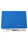 hodbehod A3 45x30cm Mavi Hobi Kesim Altlığı Çift Taraflı Cutting Mat Set - 1