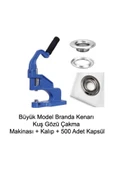 İşkur Makina Branda Kenarı Orta Boy Tulumba El Presi Kuş Gözü Çakma Makinası 500 Adet Kapsül - 1