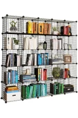 hodbehod 25 Bölmeli Metal Portatif Kitaplık Raf Dolap Organizer - 1