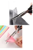 Artus Tedarik Zig Zag Kumaş Deri Kağıt Kesim Terzi Sürfile Makası 23.5 Cm - 2