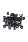 İşkur Makina Plastik Siyah Çıt Çıt Düğme 200 Set 12.5mm - 1