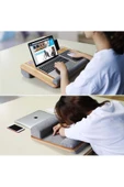 hodbehod Portatif Laptop Sehpası Tablet Bölmeli Yastıklı Notebook Masası - 4