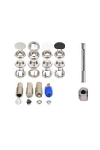 hodbehod 12.5mm 120 Set Sedefli Siyah Beyaz Krom Renk Çıt Çıt ve Çekiç Makina Uyumlu Kalıp Seti - 1