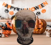 Halloween Korku Maskesi Transparan Kuru Kafa Beyaz - 2