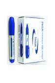 Taksun Permanent Marker Keçeli Koli Kalemi 10 Adet Mavi - 1