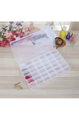 hodbehod 36 Ayarlanabilir Bölmeli Kolye Yüzük Takı Kutusu Organizer Düzenleyici Plastik Kutu 27.5x19.5x4.2 - 1
