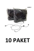 ERKAN 10 Paket (10.000 Adet) Kilitli Etiket Ipi Siyah Renk - 1