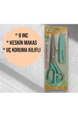 YİĞİT TİCARET TAKSUN / KUMAŞ TERZİ MAKASI / ÇOK KESKİN / UÇ KORUMA KILIFLI / 9 "INÇ - 1