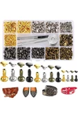 hodbehod 240 Set Karışık Renkli Rivet Perçin Aksesuar ve Çakım El Pensesi - 5