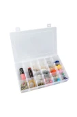 hodbehod 36 Ayarlanabilir Bölmeli Kolye Yüzük Takı Kutusu Organizer Düzenleyici Plastik Kutu 27.5x19.5x4.2 - 5