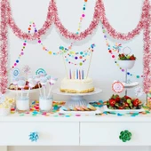 Simli Parti Süsü 2 Metre Pembe - 3