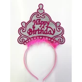 Happy Birthday Yazılı Neon Renk Taç 12 Adet thumbnail 4