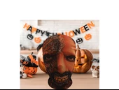 Halloween Korku Maskesi Transparan Robot Yüz - 1