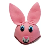 Çocuk Tavşan Şapkası Pembe Renk - 1