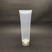 Şeffaf Boş Krem Tüpü 100ml , Vidalı Kapaklı Merhem Tüpü ,  Şeffaf Lipgloss Tüp 100 ml x 3 Adet thumbnail 2