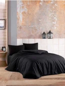 NİVEMESHOME SİYAH %100 PAMUK ÇİFT KİŞİLİK NEVRESİMTAKIMI - 1