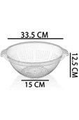 Plastik Şeffaf 33cm Sebze Meyve Makarna Süzgeç 6 Litre - 2