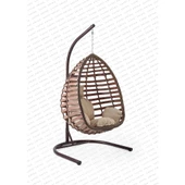 Capri Swing Gümbet Tekli Rattan Bahçe Salıncağı | Balkon Salıncağı - 5