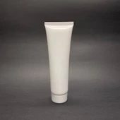 Beyaz Boş Krem Tüpü 100ml , Vidalı Kapaklı Merhem Tüpü ,  Beyaz Lipgloss Tüp 100 ml x 3 Adet thumbnail 2