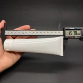 Beyaz Boş Krem Tüpü 100ml , Fliptop Kapaklı Merhem Tüpü ,  Beyaz Lipgloss Tüp 100 ml x 3 Adet thumbnail 3