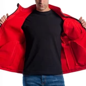 Şensel, Softshell Mont, Kırmızı -91E679- Su İtici - 4