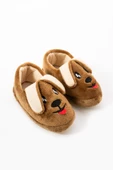 Albishoes Unisex Çocuk Panduf Ev Patiği Pamuk Astarlı Köpek Figürlü Ev Kreş Ayakkabı Sevimli Köpek - 4