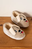 Albishoes Unisex Çocuk Panduf Ev Patiği Pamuk Astarlı Köpek Figürlü Ev Kreş Ayakkabı Sevimli Köpek - 1