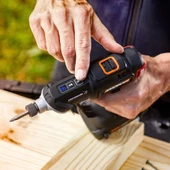 WORX WX177.9 20Volt Döner Kafa ve Çift Mandrenli Profesyonel Kömürsüz Şarjlı Matkap + 6 Parça Uç (Akü Dahil Değildir) - 3