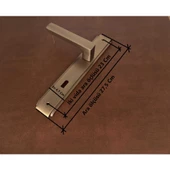 Bella Antik Sarı Lüx Zamak Aynalı Yale Çelik Kapı Kolu Sağ Basar Tek Yön thumbnail 6