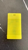 Tırtıklı Sarı Renkli Yeşil Süslemeli Dikdörtgen Şekil Kitap Defter Ayracı El Yapımı Epoksi - 6