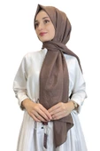 Kroren by Armanda Vual Şal - İpeksi Parlak Şal KR7557  KAHVE thumbnail 1