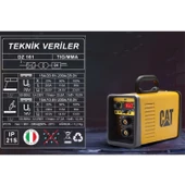CAT DZ161T 160 Amper TIG LIFT/MMA Çanta Tipi Profesyonel Dijital İnverter Kaynak Makinesi + CAT DX37 Avuç Taşlama - 3