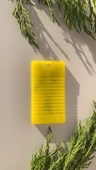 Tırtıklı Sarı Renkli Yeşil Süslemeli Dikdörtgen Şekil Kitap Defter Ayracı El Yapımı Epoksi - 7
