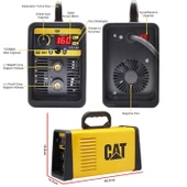 CAT DZ161T 160 Amper TIG LIFT/MMA Çanta Tipi Profesyonel Dijital İnverter Kaynak Makinesi + CAT DX37 Avuç Taşlama - 8