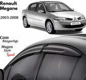 Renault Megane 2 Sedan Uyumlu Cam Rüzgarlığı 2003-2008 arası uyumlu Mugen - 1