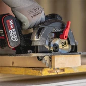 Kress KUE12.1 20Volt 4.0Ah. Li-ion 165MM Çift Akülü Kömürsüz Profesyonel Daire Testere - 10