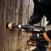 WORX WX381 20Volt 4.0Ah. 2J Li-ion Tek Akülü Profesyonel SDS-Plus Pnömatik Kırıcı/Delici + 3 Parça Delme Ucu - 7