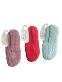 3 Renk 3 Çift Bir Arada Kışlık Peluş Ekstra Yumuşak Kadın Ev Çorabı - 1