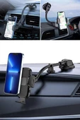 Telefon Tutucu Ayarlanabilir Vakum Kilitli Cam ve Torpidoya Takılabilen Tutucu - 9