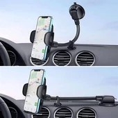 Telefon Tutucu Ayarlanabilir Vakum Kilitli Cam ve Torpidoya Takılabilen Tutucu - 6
