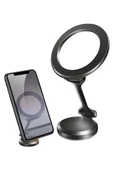 Telefonu Tutacağı Manyetik Araç Katlanır 360 Derece Dönen Telefon Standı - 9