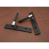 Punch Mat Siyah İnox Lüx Zamak Aynalı Oda Kapı Kolu 1 Takım thumbnail 4