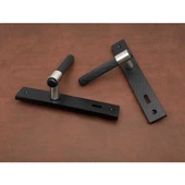 Punch Mat Siyah İnox Lüx Zamak Aynalı Oda Kapı Kolu 1 Takım thumbnail 3