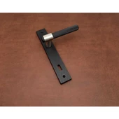 Punch Mat Siyah İnox Lüx Zamak Aynalı Oda Kapı Kolu 1 Takım thumbnail 1