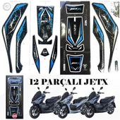 SYM JET-X 125 TANK PED SETİ 12 PCS MAVİ - 1