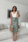 Kadın Merdiven Yaka Crop Triko Bluz - 8