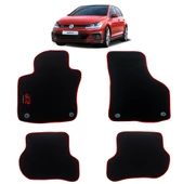 Rizline Volkswagen Golf 6 2009-2012 Halı Paspas R Logolu Kırmızı Kenarlı - 1