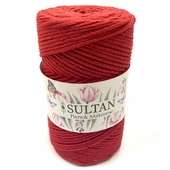 Pamuk Makrome İpi Kırmızı ( 250 Gr ) - 1